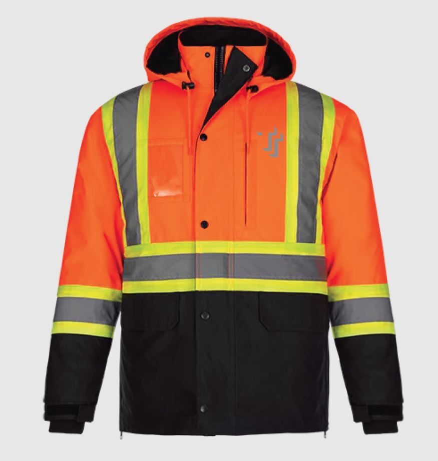 Therrien - Parka 5en1 Hi-Vis avec Capuchon Amovible